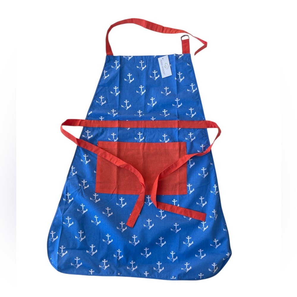 Apron Red White Blue "You Are My Anchor" 100% cotton Adult 26x33" Adjustable New